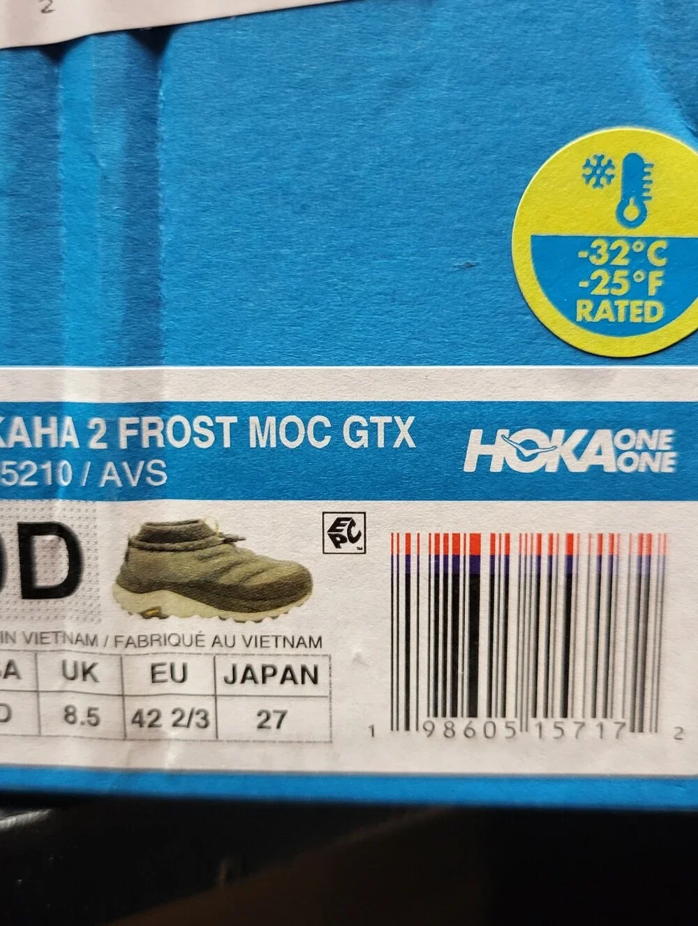 *NEW* Hoka Kaha 2 Frost Moc GTX Olive Green Gore-Tex Vibram Winter Shoe Men's 9D